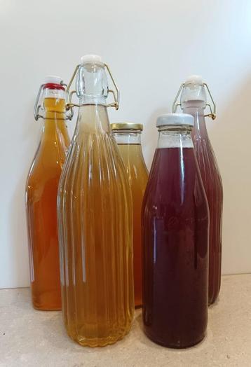 Vers gebottelde kombucha met smaak naar keuze beschikbaar voor biedingen