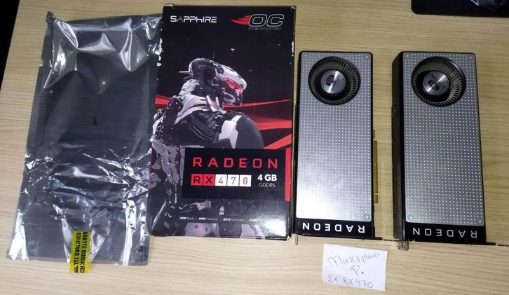 2x Sapphire Radeon RX 470 4G D5, Computers en Software, Videokaarten, Zo goed als nieuw, AMD, PCI-Express 3.0, GDDR5, HDMI, DisplayPort