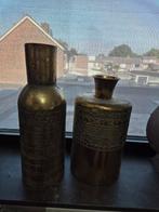 Ijzeren vazen goud 2x, Overige materialen, Overige kleuren, Nieuw, Ophalen of Verzenden