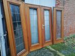201,5hx315br Vierdelige scheidingswand, helder glas in lood