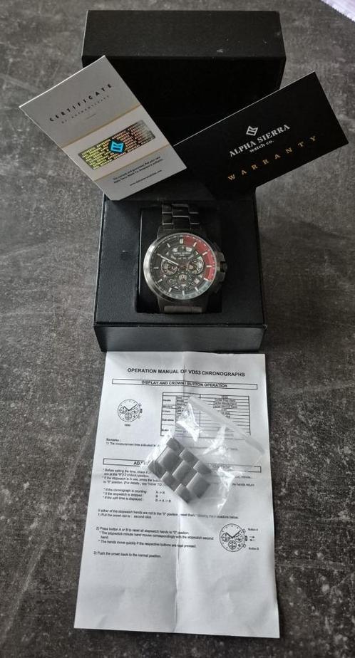 Alpha Sierra Titan TR03, Sieraden, Tassen en Uiterlijk, Horloges | Heren, Gebruikt, Polshorloge, Overige merken, Staal, Staal