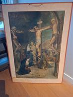 Schoolplaat kruisiging Jezus aan het kruis Thomas Nelson, Antiek en Kunst, Ophalen