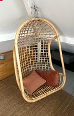 HK living hangstoel rotan, Ophalen, Zo goed als nieuw, Bruin, Eén