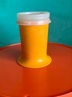 Retro kinder- drinkbeker geel bloem jaren 70 Tupperware, Ophalen of Verzenden, Zo goed als nieuw, Geel, Beker of Kan