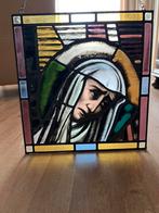 Glas in lood 47X49 cm zeer mooi, Antiek en Kunst, Antiek | Glas en Kristal, Ophalen