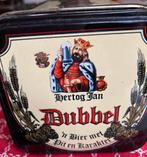 Blik van hertog jan bier dubbel, een bier met pit en karakte, Verzamelen, Verzenden, Zo goed als nieuw, Koek(jes), Overige merken