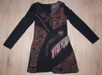 Zwarte Jurk Bloemprint (M), Maat 38/40 (M), Zwart, Ophalen of Verzenden, Knielengte