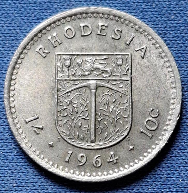 Rhodesië 1 shilling- 10 cents 1964 Km 2, Postzegels en Munten, Munten | Afrika, Losse munt, Overige landen, Verzenden