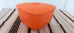 Vintage tupperware oranje 70s driehoek bak doos box 28 x 20, Ophalen of Verzenden, Zo goed als nieuw, Oranje, Bak of Kom