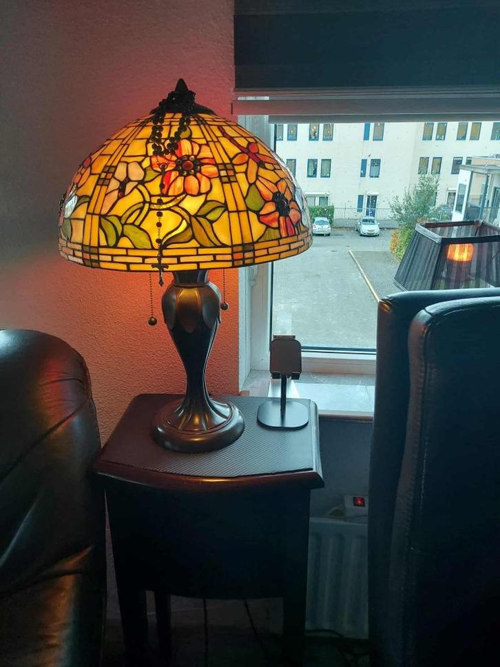 GROTE ORIGINELE TIFFANY TAFELLAMP 175, Huis en Inrichting, Lampen | Tafellampen, Nieuw, Minder dan 50 cm, Ophalen of Verzenden