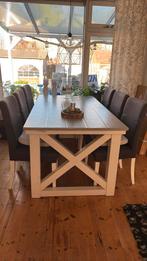 GRATIS eetkamertafel + salontafel GRATIS 6 stoelen., Ophalen, Gebruikt, 50 tot 100 cm, Vijf personen of meer