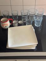 4 yono vierkant dinerborden, Ophalen of Verzenden, Zo goed als nieuw, Bord(en)