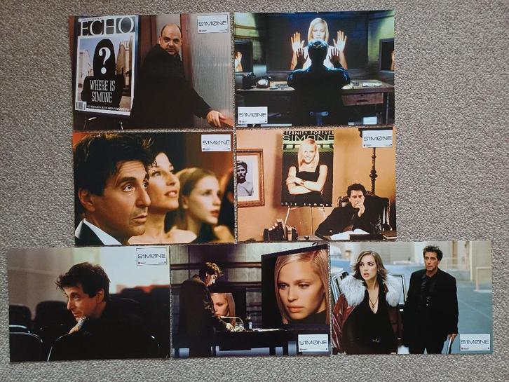 S1MONE      lobbycard set., Verzamelen, Posters, Zo goed als nieuw, Film en Tv, A4 of kleiner, Verzenden