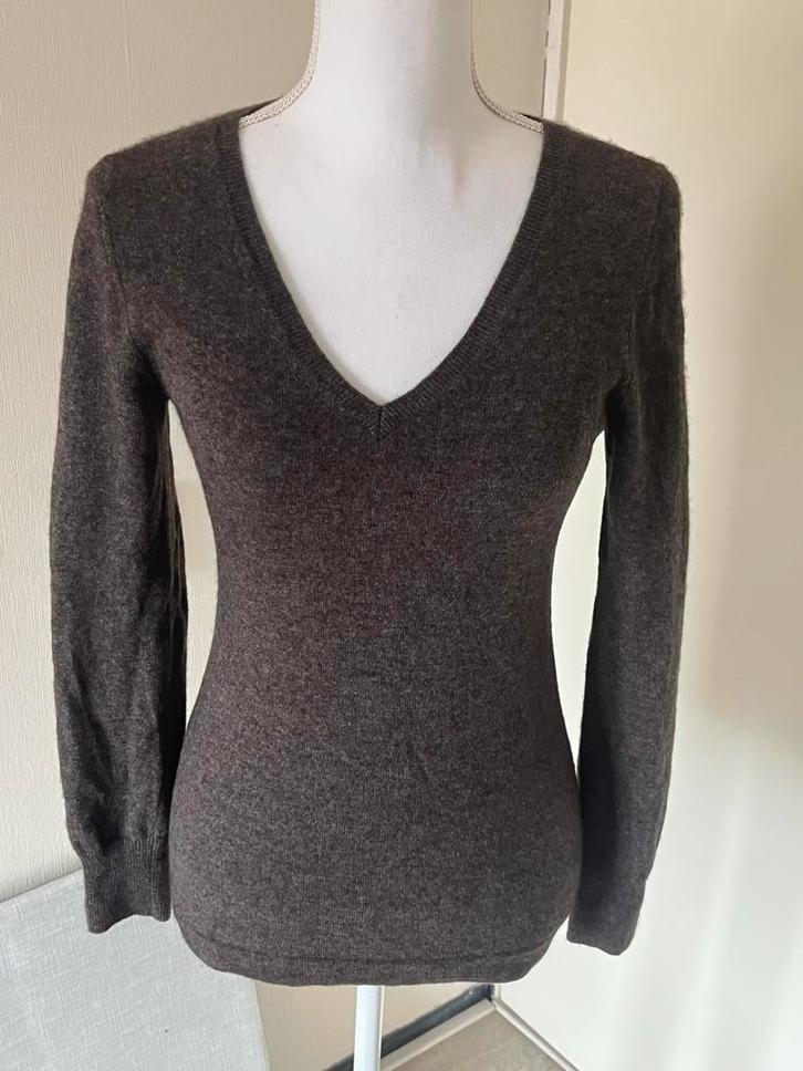 TisSaia 100% cashmere taupe trui maat 38, Kleding | Dames, Truien en Vesten, Zo goed als nieuw, Maat 38/40 (M), Overige kleuren