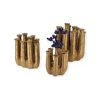 Inga Jahra Tube Vaas Goud - Daan Kromhout, Huis en Inrichting, Overige materialen, Info@daankromhout.nl, Daan Kromhout, Geel