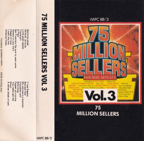 75 MILLION SELLERS VOL.3 (CASSETTEBANDJE), Cd's en Dvd's, Cassettebandjes, Zo goed als nieuw, Origineel, Pop, 1 bandje, Ophalen of Verzenden