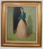 Martin BOLLÉ, elegante dame, Antiek en Kunst, Kunst | Schilderijen | Klassiek, Ophalen of Verzenden