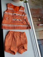 Schattig Vintage Oranje Setje voor Koningsdag - Maat 74 (9-1, Kinderen en Baby's, Babykleding | Maat 74, Ophalen of Verzenden