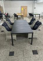 Diningset met 4 stoelen + tafel 220x100 cm NIEUW!, Ophalen, Zo goed als nieuw, Aluminium