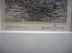 Originele Anton Pieck Montelbaanstoren Amsterdam gesigneerd, Ophalen of Verzenden