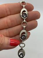 X168 Prachtige zilveren armband KJP Finland, Sieraden, Tassen en Uiterlijk, Met kristal, Ophalen of Verzenden, X, Zilver