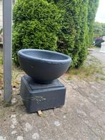 De laatste antraciete betonnen schaal en voetstuk 50x50 cm, Tuin en Terras, Ophalen, Nieuw, Beton, Overige typen