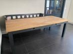 Eettafel met Mangohouten blad, 220 x 101 cm, Huis en Inrichting, Ophalen, Gebruikt, 100 tot 150 cm, 200 cm of meer