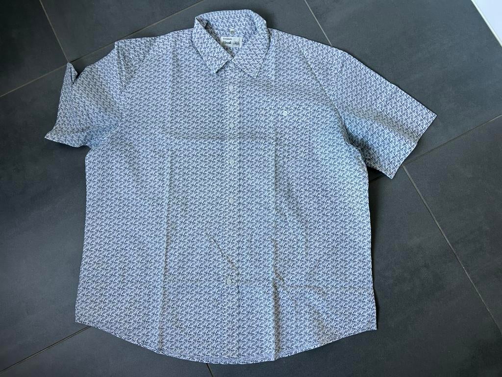 Ovethemd korte mouw, Kleding | Heren, Overhemden, Ophalen of Verzenden, Gedragen, Blauw, Overige halswijdtes