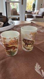 Maastrichts Aardewerk bekers twee stuks brocante, Antiek en Kunst, Antiek | Keramiek en Aardewerk, Ophalen of Verzenden