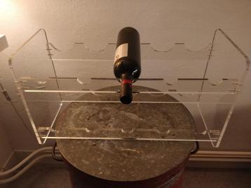 Acryl / Plexiglas Wijnrek – Ruimte voor 10 Flessen beschikbaar voor biedingen