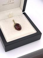 Vintage 14 K Gouden Hanger Ovaal Cabochon Carneool - 3 cm, Ophalen, Overige voorstellingen, Tieman Juweliers Vintage Sieraden