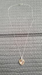 Ketting Ti-Sento rose-goud verguld - roze steen (Zilver 925), Verzenden, Goud, Zilver