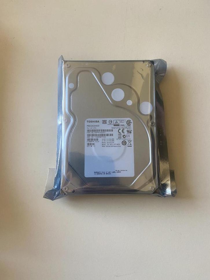 Toshiba Enterprise 4tb NAS HDD *MG03ACA400* (nieuw), Computers en Software, Harde schijven, Nieuw, HDD, SATA, Ophalen of Verzenden