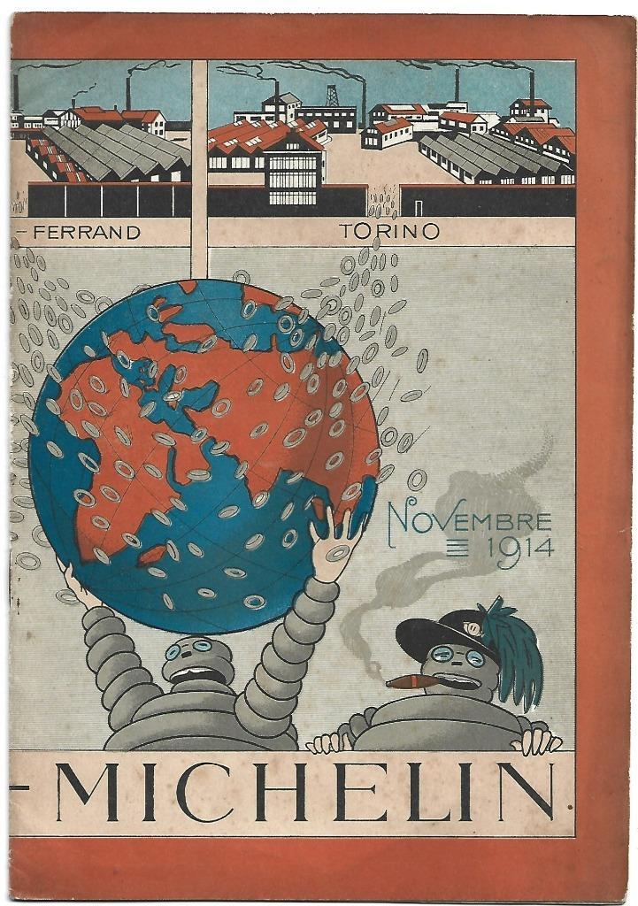 Bibendum Michelin 1914 tijdschrift band banden brochure, Boeken, Auto's | Folders en Tijdschriften, Zo goed als nieuw, Overige merken