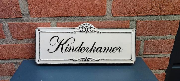 Vintage Kinderkamer Porseleinen Bordje, Antiek en Kunst, Antiek | Wandborden en Tegels, Ophalen of Verzenden