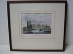 Handgekleurde gravure House of Lords London, Antiek en Kunst, Ophalen of Verzenden