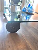 Design: Fontana Arte Tavolo con Ruote glazen salontafel, Huis en Inrichting, Ophalen, Zo goed als nieuw, Glas