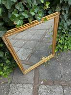 Franse Spiegel met Gouden Sierlijst 57x67cm, Gebruikt, Ophalen of Verzenden, Minder dan 100 cm, Rechthoekig