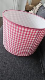 Roze Lampenkap met Ruitjespatroon, Ophalen of Verzenden, Gebruikt, Lamp