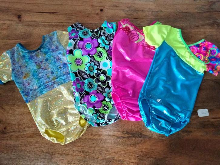 Turnpakjes/turnpakje/turnpak/gympakje maat 128, Sport en Fitness, Turnen, Zo goed als nieuw, Turnpak(je), Kindermaat 122 t/m 140