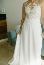 Illusion Lace Ivory Wedding Dress (Size 36), Ophalen of Verzenden, Zo goed als nieuw, Wit, Trouwjurk