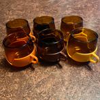 6 VINTAGE 70’s THEEGLAZEN, Verzamelen, Retro, Ophalen of Verzenden, Huis en Inrichting