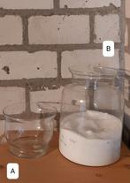 Vaas A & B zie omschrijving, Ophalen, Zo goed als nieuw, Glas, Minder dan 50 cm