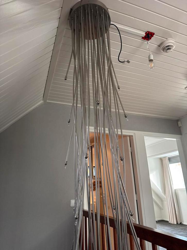 Stijlvolle Hanglamp voor Vide, Huis en Inrichting, Lampen | Hanglampen, Gebruikt, 75 cm of meer, Metaal, Ophalen