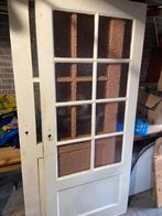 Deur met glas, Doe-het-zelf en Verbouw, Deuren en Horren, Ophalen, Gebruikt, 80 tot 100 cm, Binnendeur