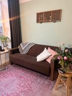 Bruinrode Vintage-Look Bank, Ophalen, 150 tot 200 cm, Tweepersoons, 75 tot 100 cm