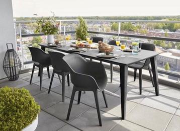 Keter Akola tuinstoelen 2/4/6/8 zwart industrieel buiten beschikbaar voor biedingen