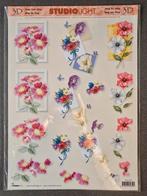 3D Vel met Bloemen - Studio Light, Hobby en Vrije tijd, Kaarten | Zelf maken, Ophalen of Verzenden, Nieuw, Natuur, Knipvel