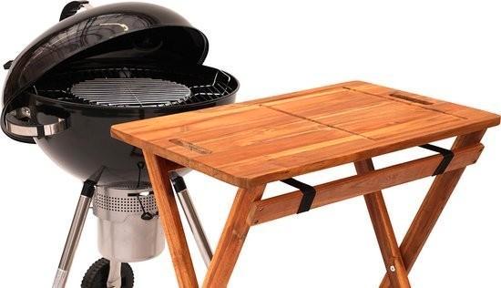 SenS-Line inklapbare BBQ bijzettafel - Acacia, Tuin en Terras, Barbecue-accessoires, Nieuw, Ophalen of Verzenden