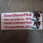 Twee leuke oude stickers.   ESSO Diesel Plus., Ophalen of Verzenden, Zo goed als nieuw, Overige typen